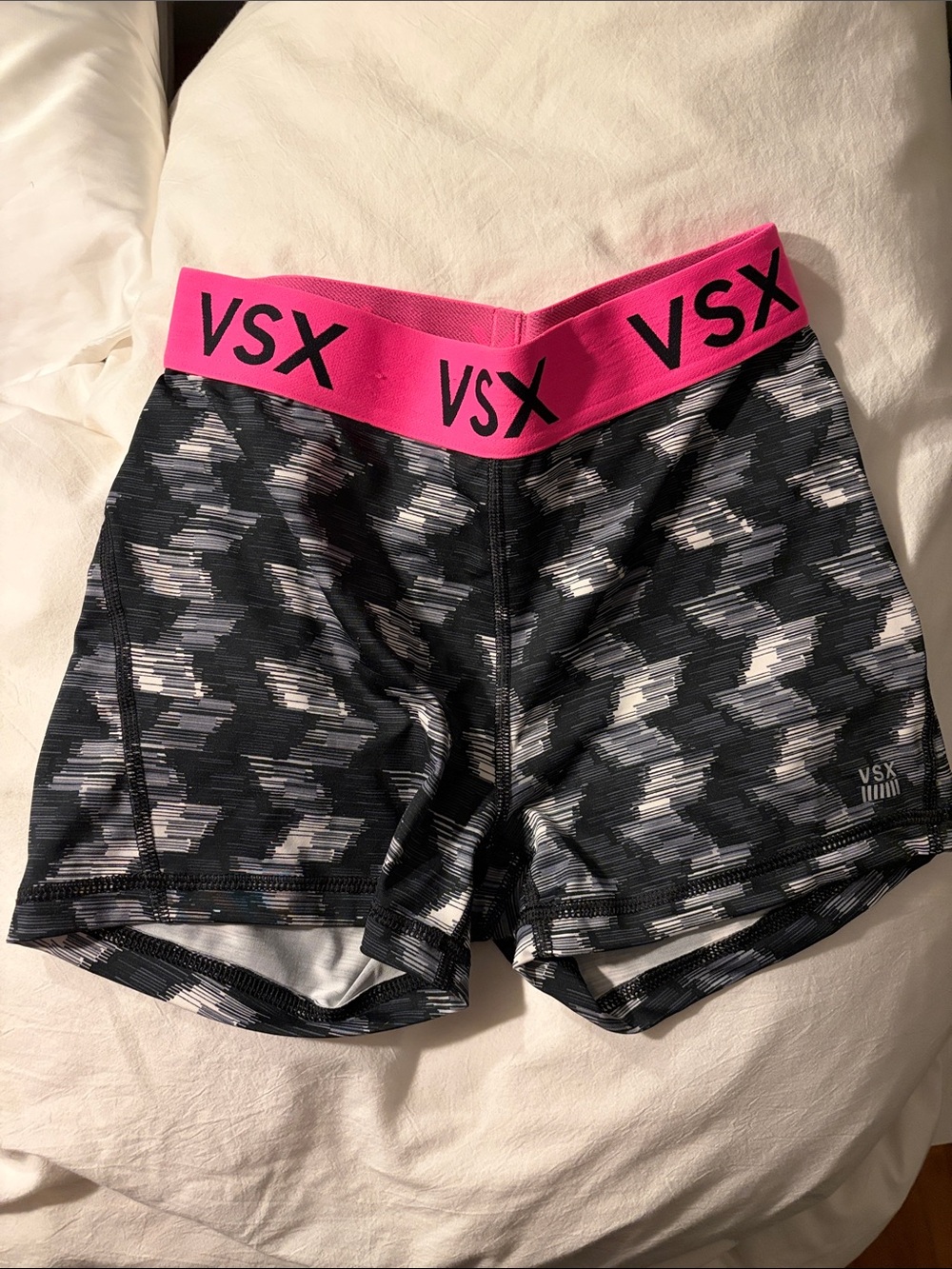Victoria's Secret VSX Black & Pink Camo Bike Shorts